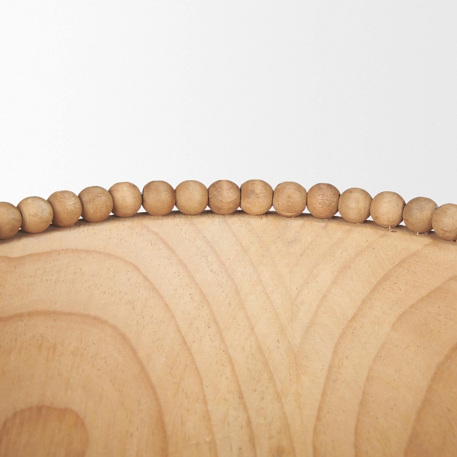 Mercana Wendell Wood w/ Wood Beads Round Bowls