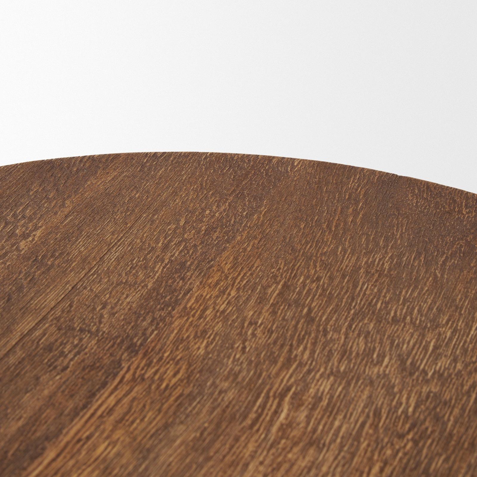Mercana Waverly Round Light Brown Wood Scalloped Edged Trays
