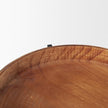Mercana Wally Round Medium Brown Wood w/ Matte Black Metal Stand Trays