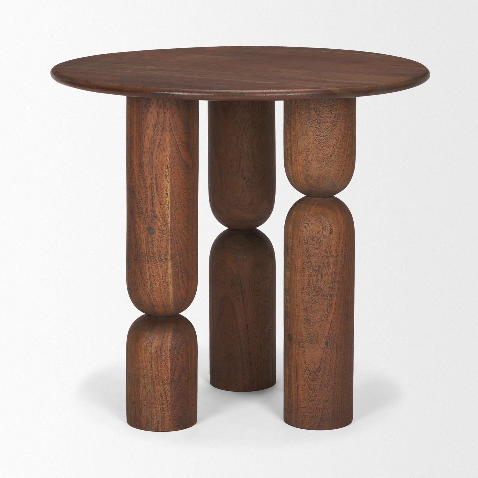 Mercana Sonel Wood Pedestal Foyer Table