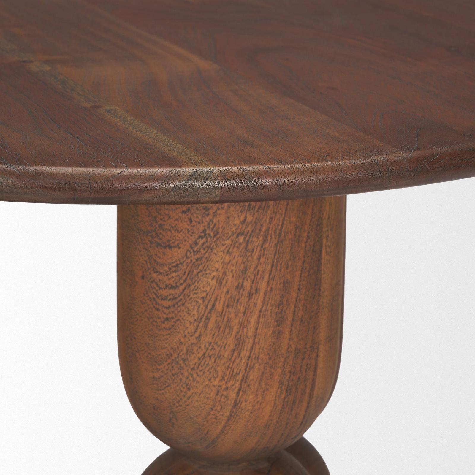Mercana Sonel Wood Pedestal Foyer Table