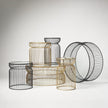 Mercana Shani Round Metal w/ Glass Accent Tables- Set of 2 Clearance