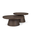 Mercana Takoda Wood Tapered Drum Nesting Coffee Tables