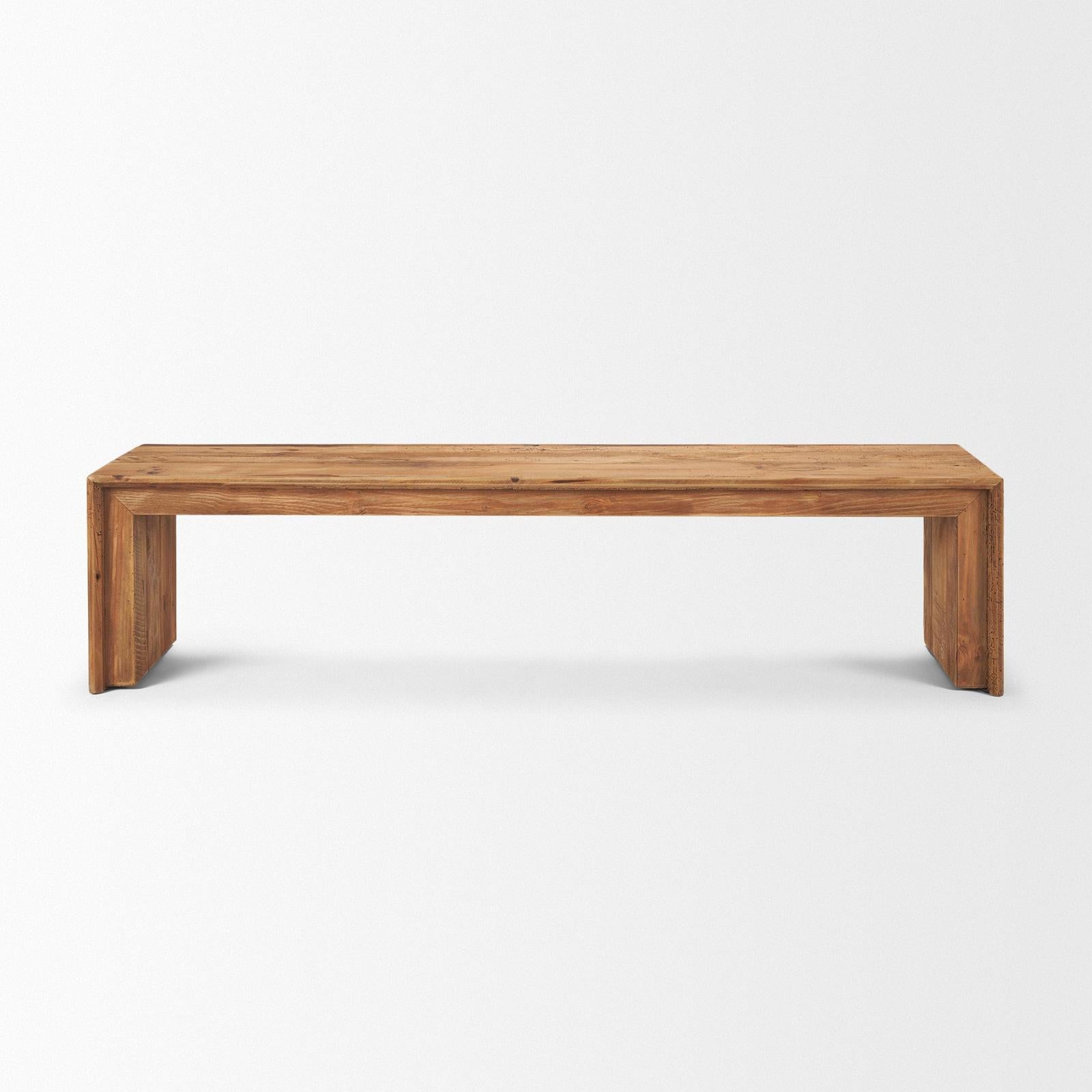 Mercana Tahira Rectangular Recycled Wooden Bench Clearance