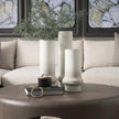 Mercana Tovah Textured White w/ Gold Metal Vase Clearance