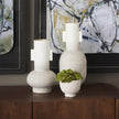Mercana Torres Textured Off White w/ Gold Metal Vase