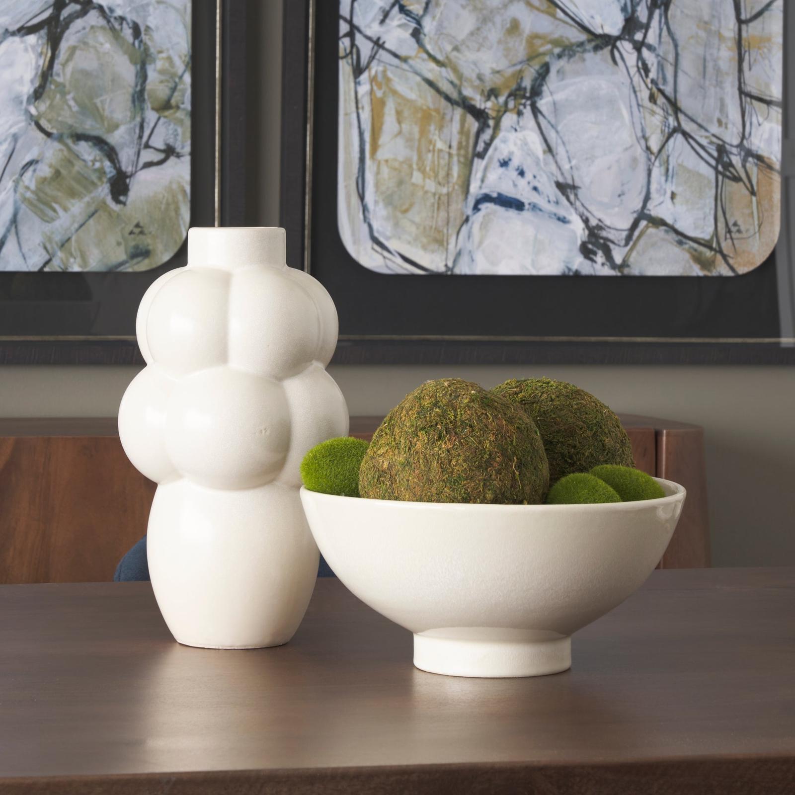 Mercana Tyren Cream Glazed Decorative Ceramic Bowl