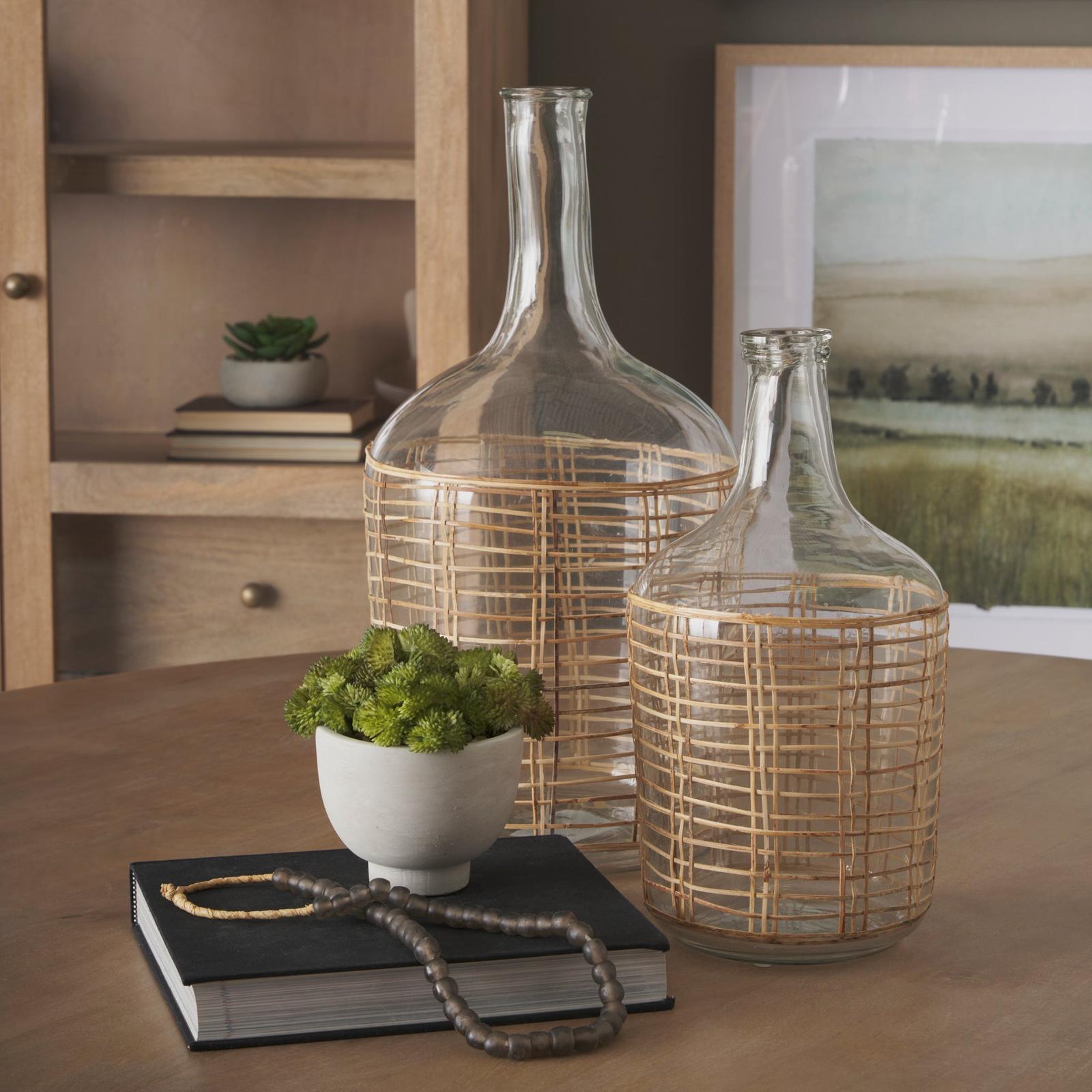 Mercana Troian Rattan Wrapped Glass Bottle Clearance
