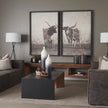 Mercana Townley White w/ Black Ombre Metal Vase Clearance