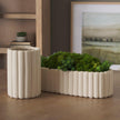 Mercana Mira Textured Blush Beige Fluted Ceramic Vase