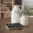 Mercana Tyrus Textured Matte White w/ Speckling Ceramic Vase