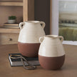 Mercana Tryna Beige w/ Matte Brown Ceramic Vase