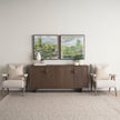 Mercana Jace Cream w/ Beige Stripe Decorative Pillow Cover Clearance