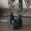 Mercana Tosca Matte Black Metal Vase