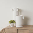 Mercana Dylan Textured Off White w/ Handles Ceramic Vase Clearance