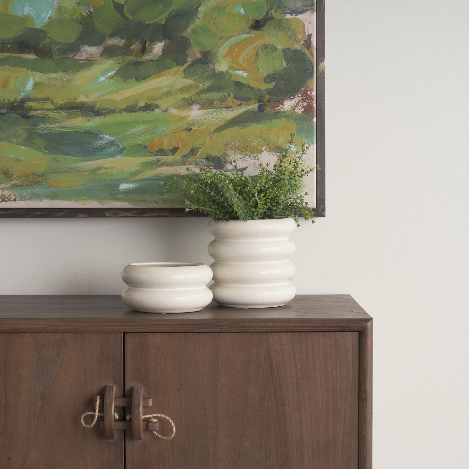 Mercana Twyla Cream Glazed Ring Pot