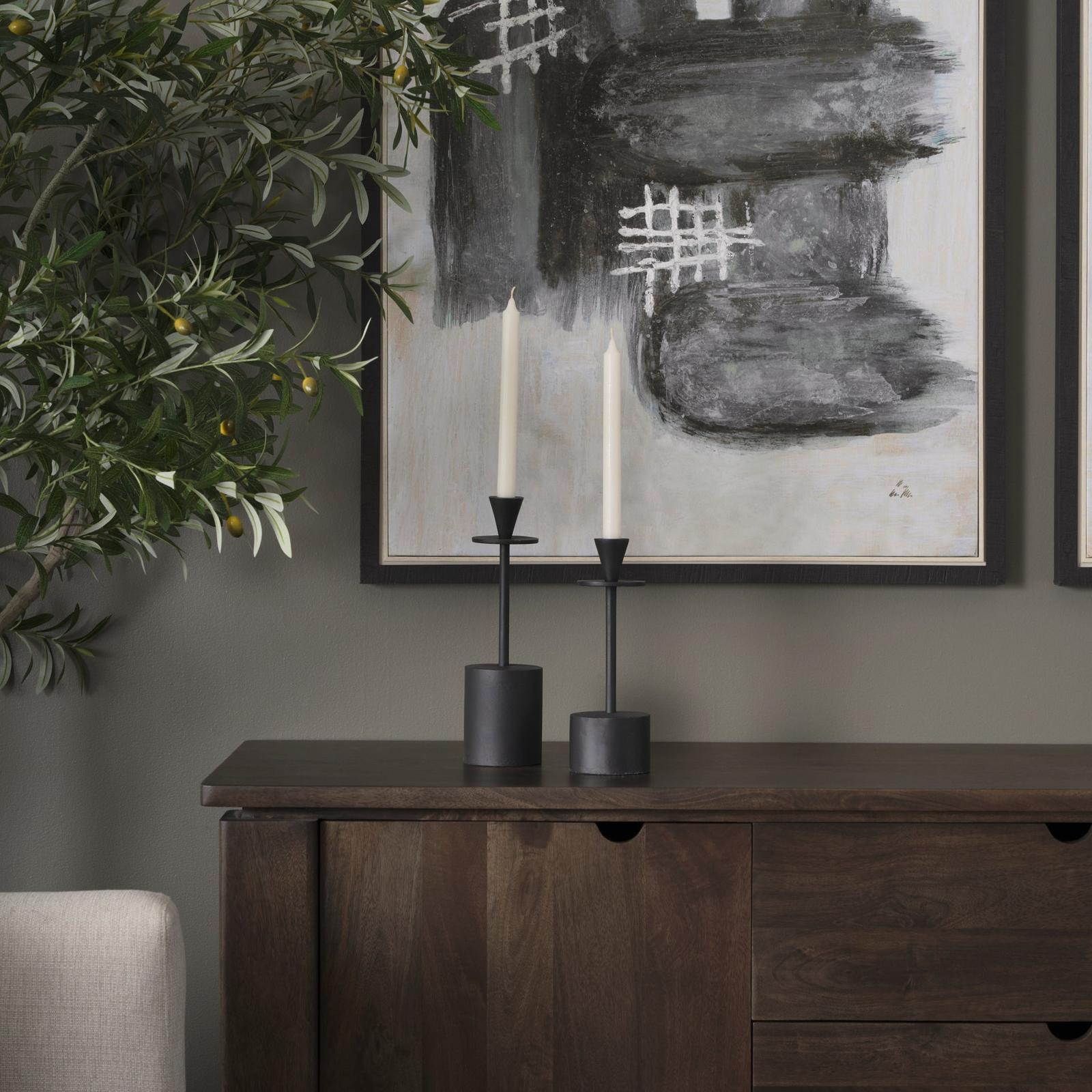 Mercana Petria Textured Metal Taper Candle Holders