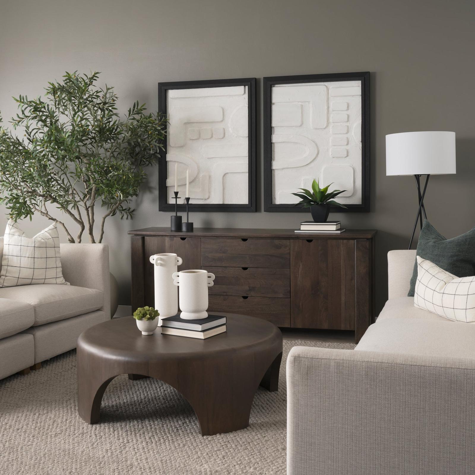 Mercana Shima Wood W/Arched Legs Coffee Table