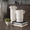 Mercana Dylan Textured Off White w/ Handles Ceramic Vase Clearance