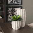 Mercana Velia Seashell Sculptural Cream Glazed Ceramic Vase Clearance