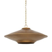 Mercana Titus 1-Light Brass Finished Metal Disc Pendant Clearance