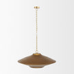 Mercana Titus 1-Light Brass Finished Metal Disc Pendant Clearance