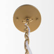 Mercana Titus 1-Light Brass Finished Metal Disc Pendant Clearance