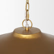 Mercana Titus 1-Light Brass Finished Metal Disc Pendant Clearance