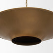 Mercana Titus 1-Light Brass Finished Metal Disc Pendant Clearance