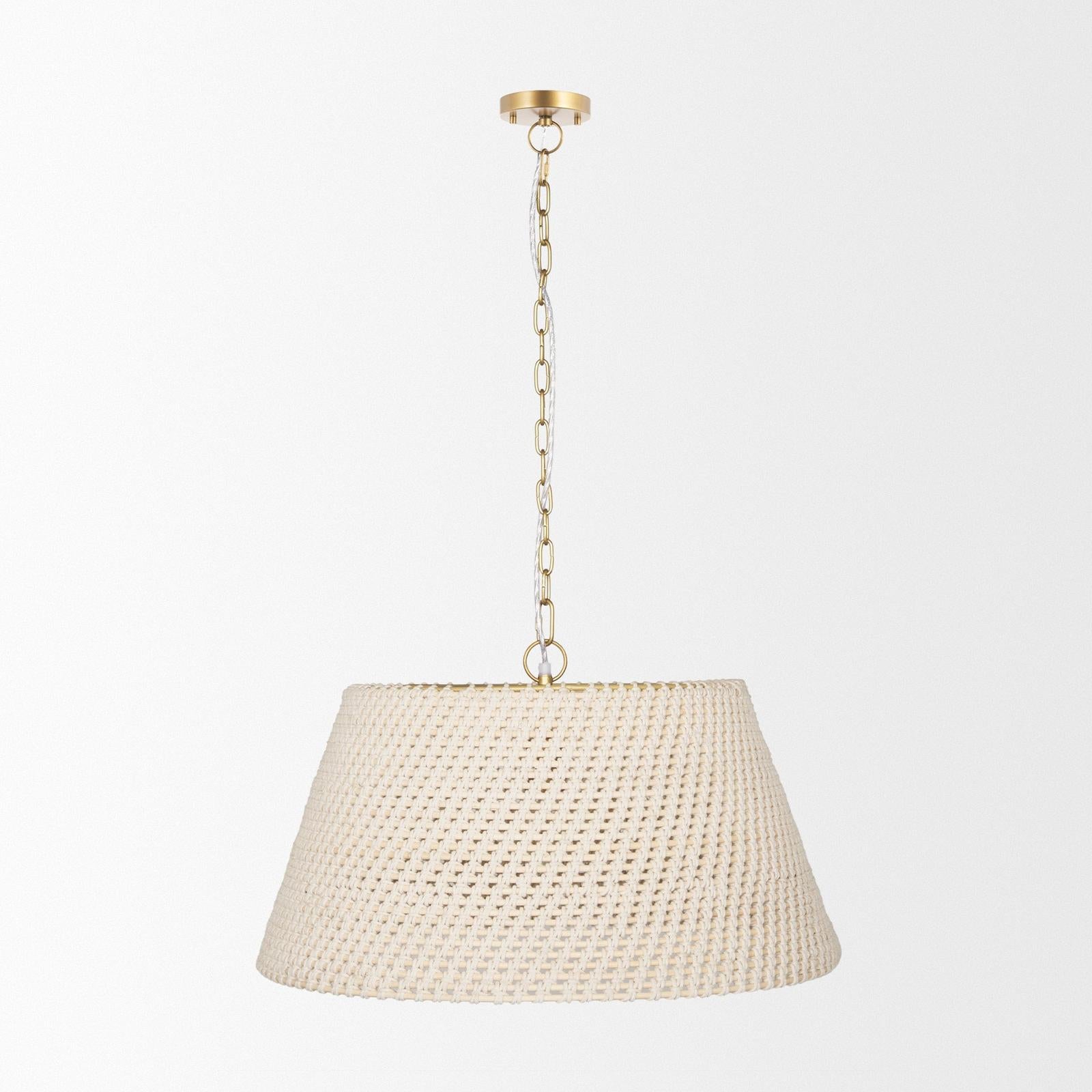 Mercana Tosha 1-Light Cotton Rope Pendant