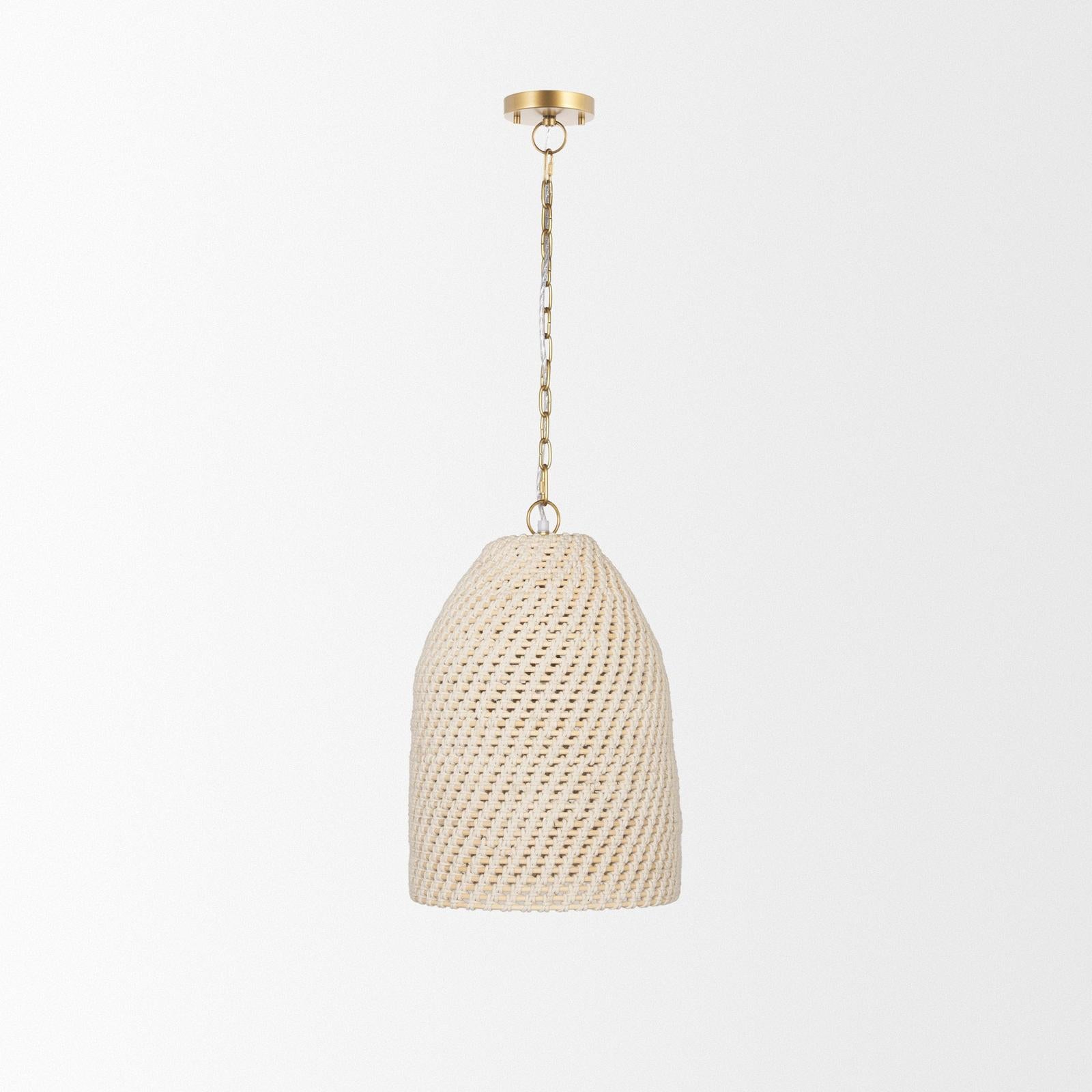 Mercana Tosha 1-Light Cotton Rope Pendant