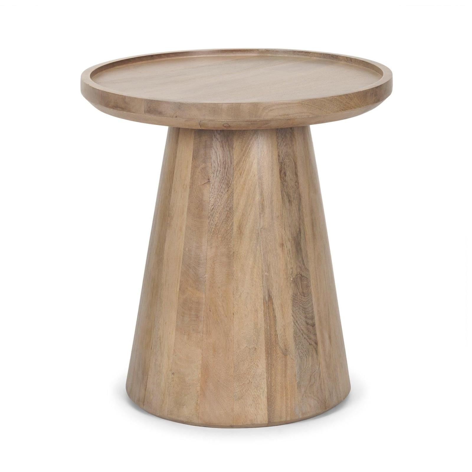 Mercana Takoda Wood Tapered Drum Accent Table