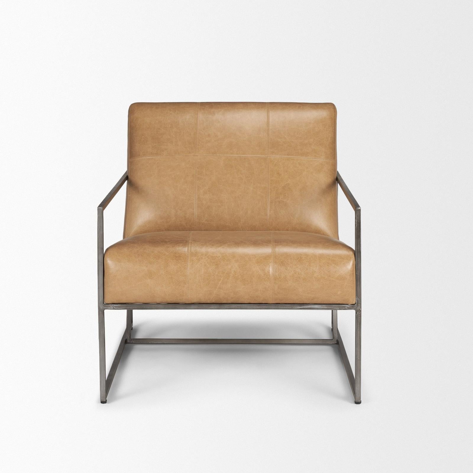 Mercana Stratton Gunmetal Upholstered Accent Chair Clearance