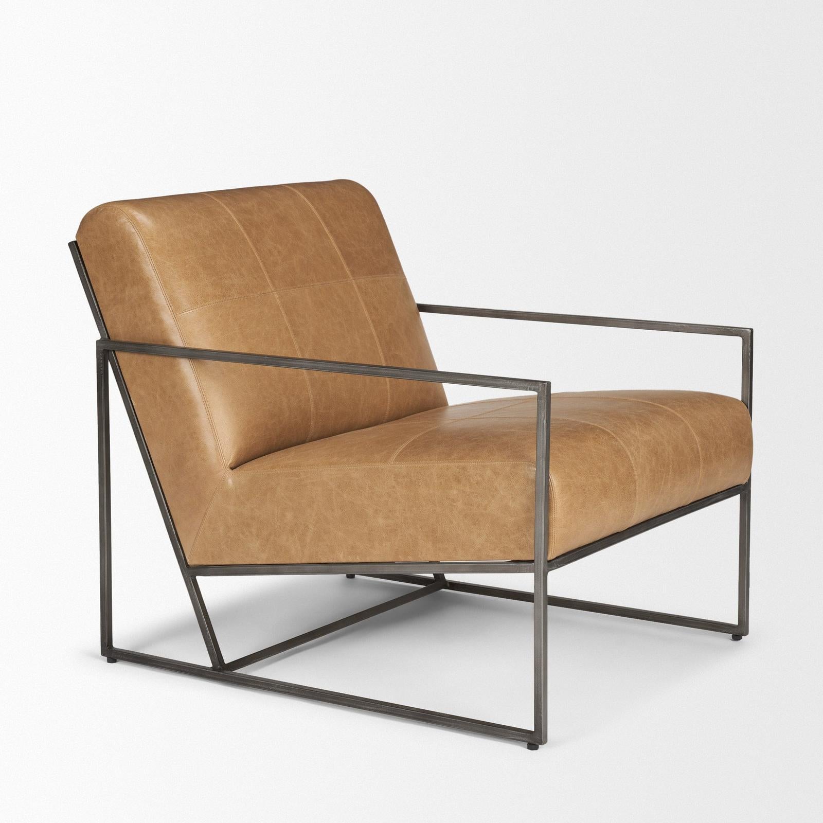 Mercana Stratton Gunmetal Upholstered Accent Chair Clearance