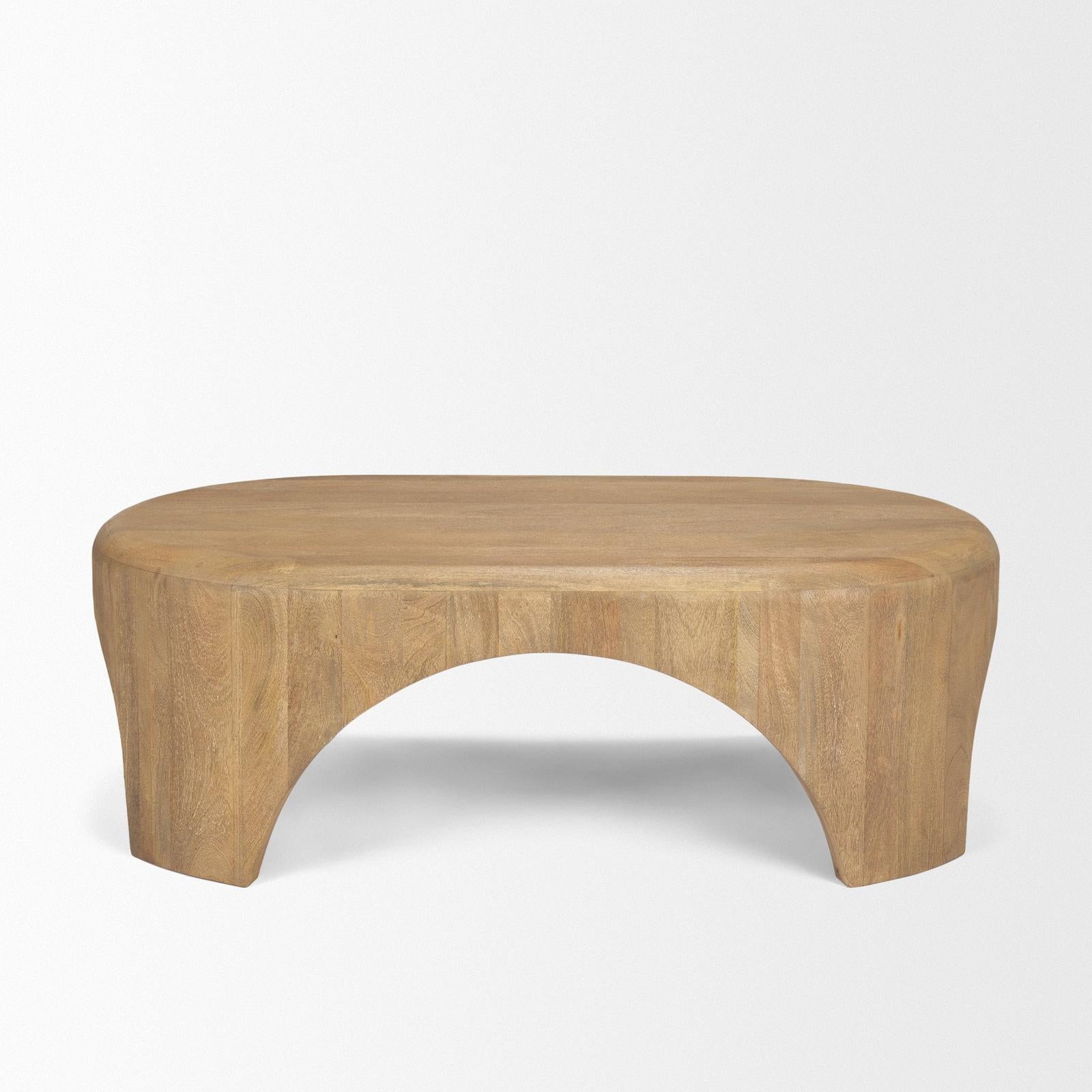 Mercana Shima Wood W/Arched Legs Coffee Table
