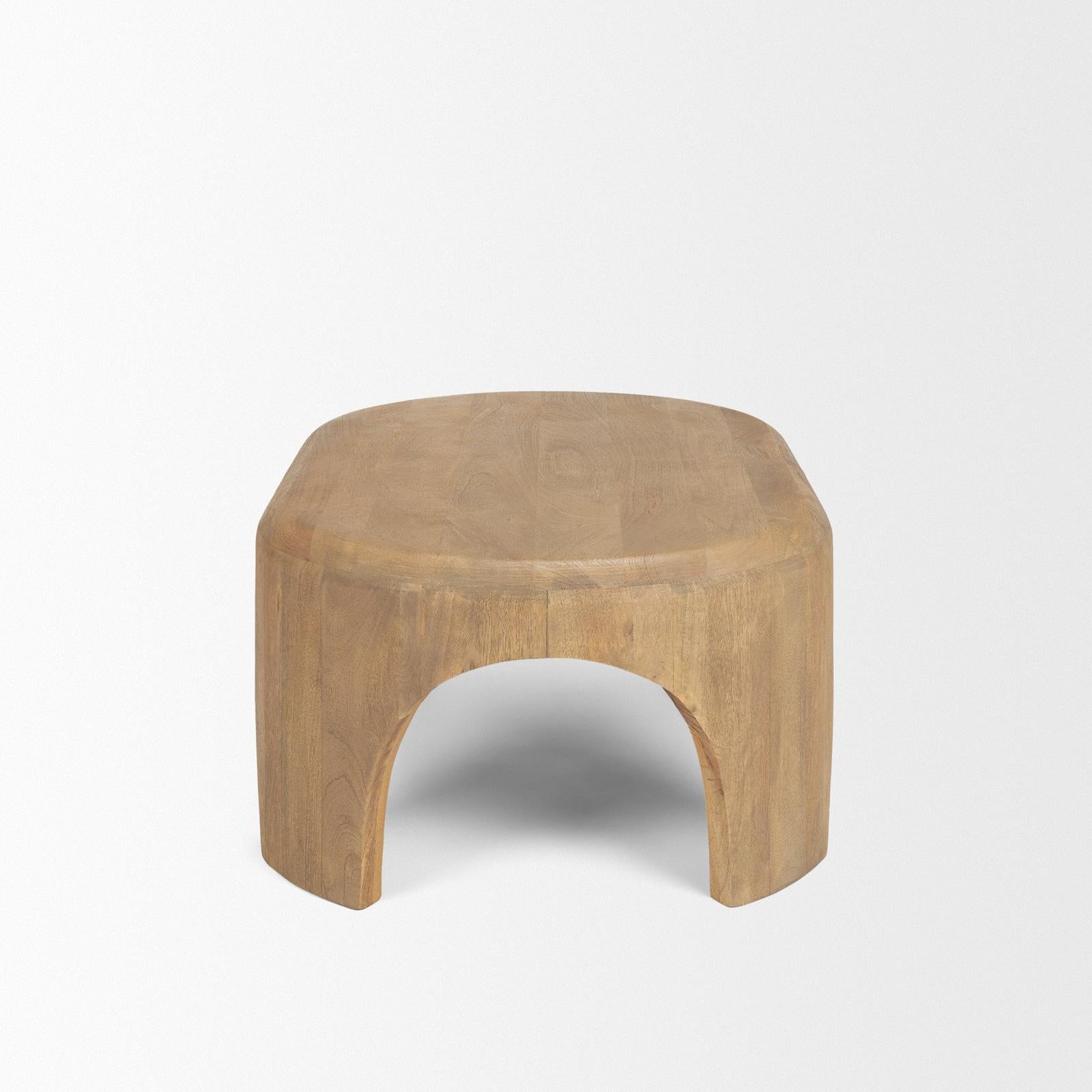Mercana Shima Wood W/Arched Legs Coffee Table