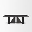 Mercana Tarro Wood w/ Geometrical Base Dining Table