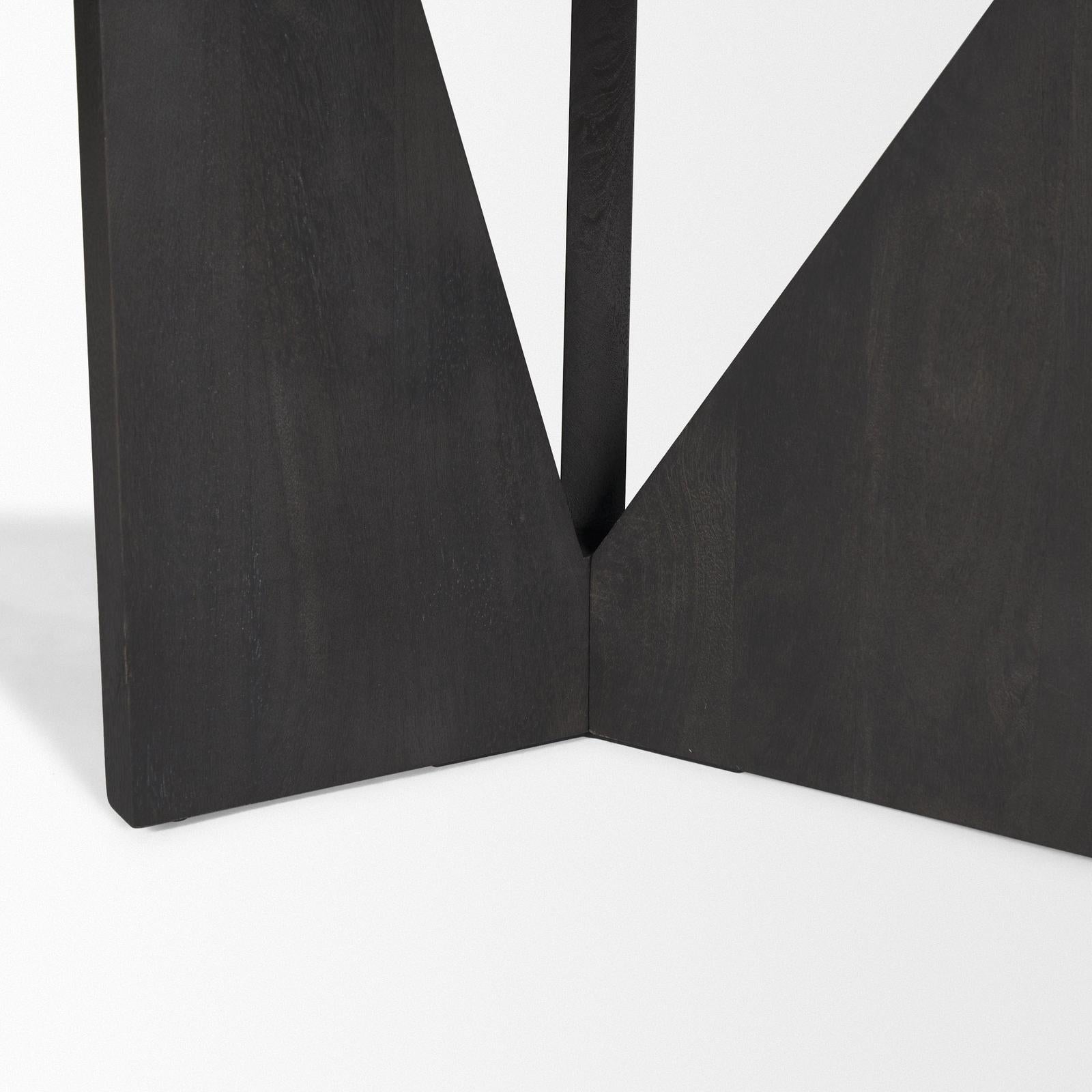 Mercana Tarro Wood w/ Geometrical Base Dining Table