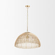 Mercana Thad 1-Light Natural Woven Rattan Dome Pendant Clearance