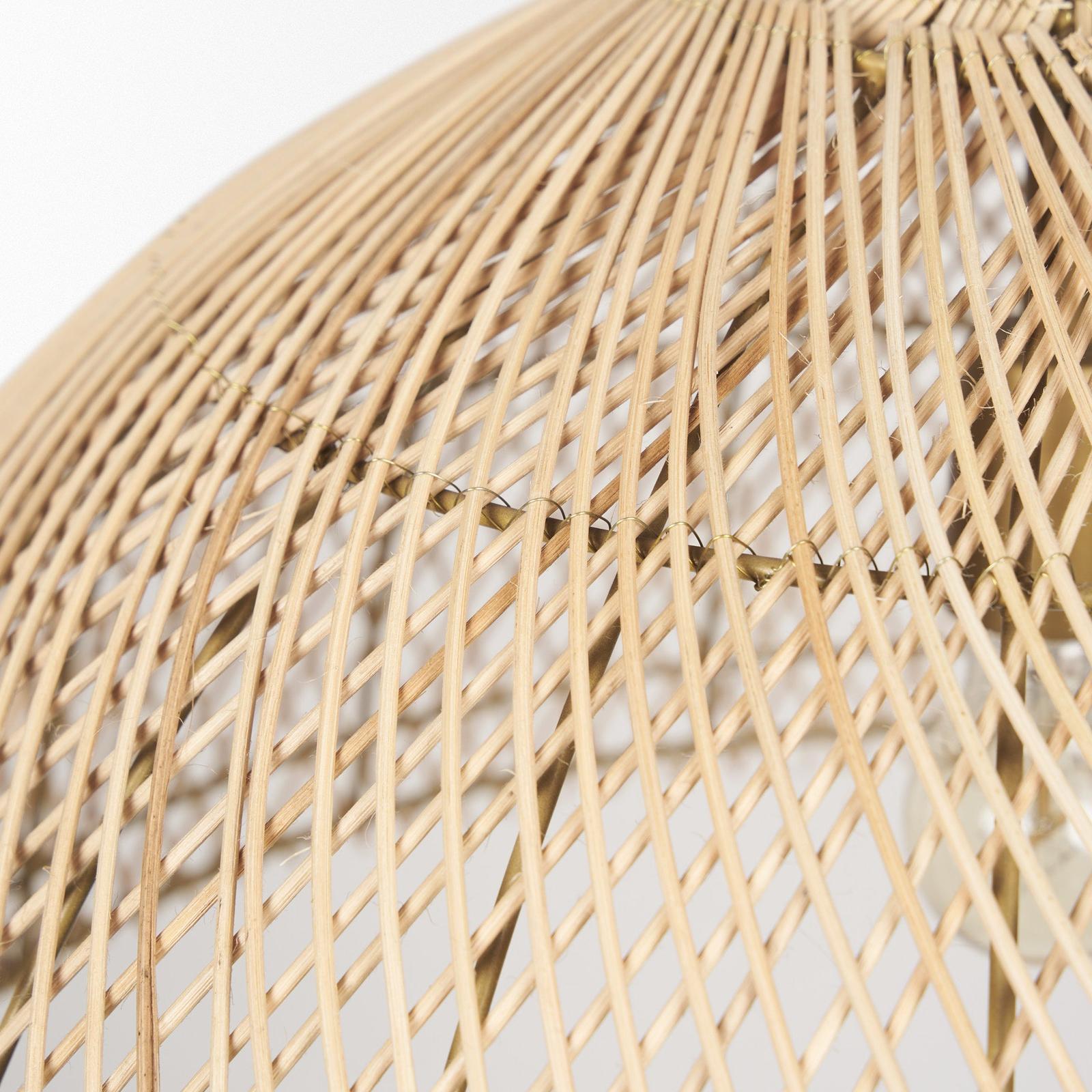Mercana Thad 1-Light Natural Woven Rattan Dome Pendant Clearance