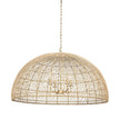 Mercana Thad 4-Light Natural Woven Rattan Chandelier