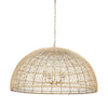 Mercana Thad 4-Light Natural Woven Rattan Chandelier