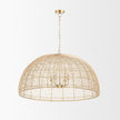 Mercana Thad 4-Light Natural Woven Rattan Chandelier