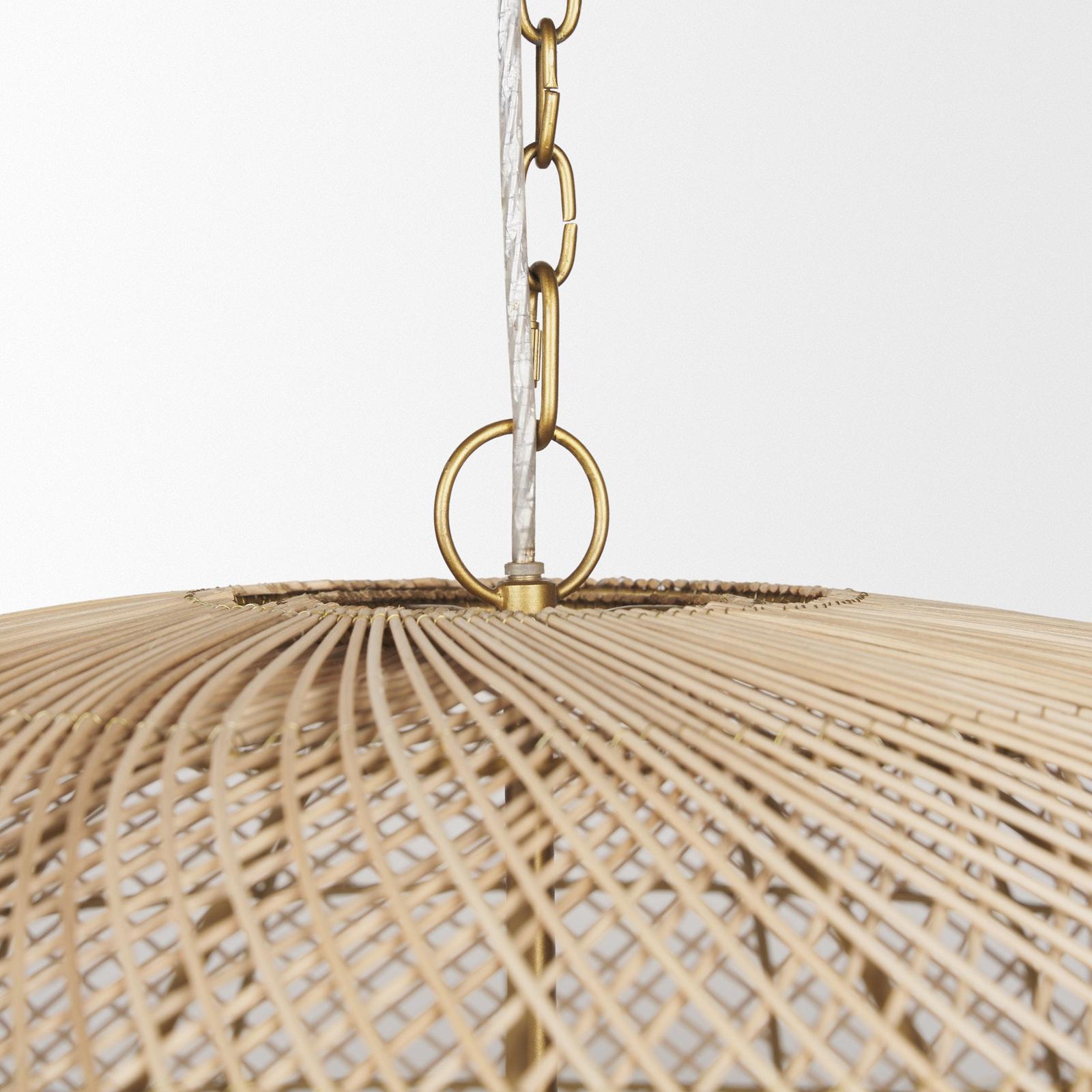Mercana Thad 4-Light Natural Woven Rattan Chandelier
