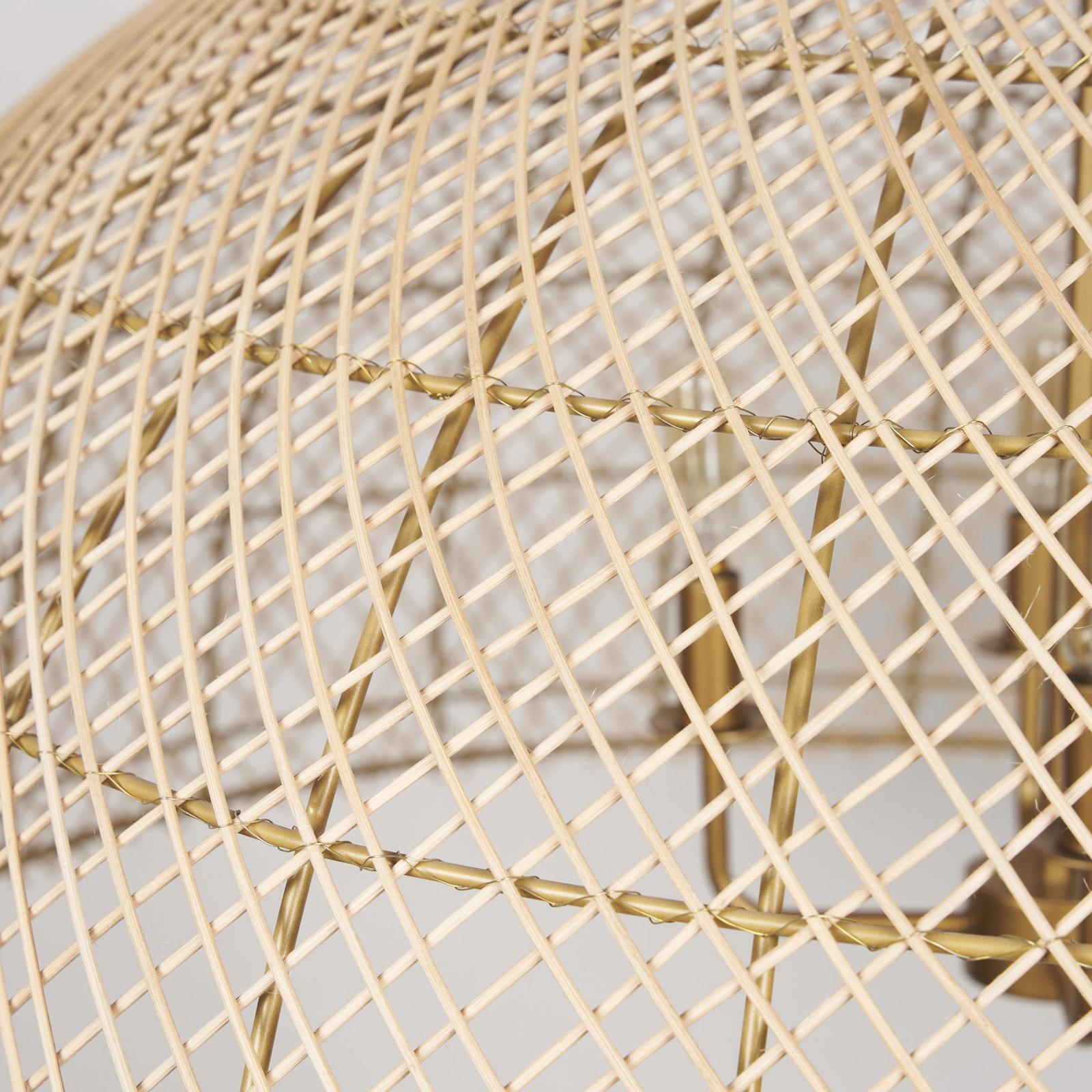 Mercana Thad 4-Light Natural Woven Rattan Chandelier