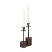Mercana Petria Textured Metal Taper Candle Holders