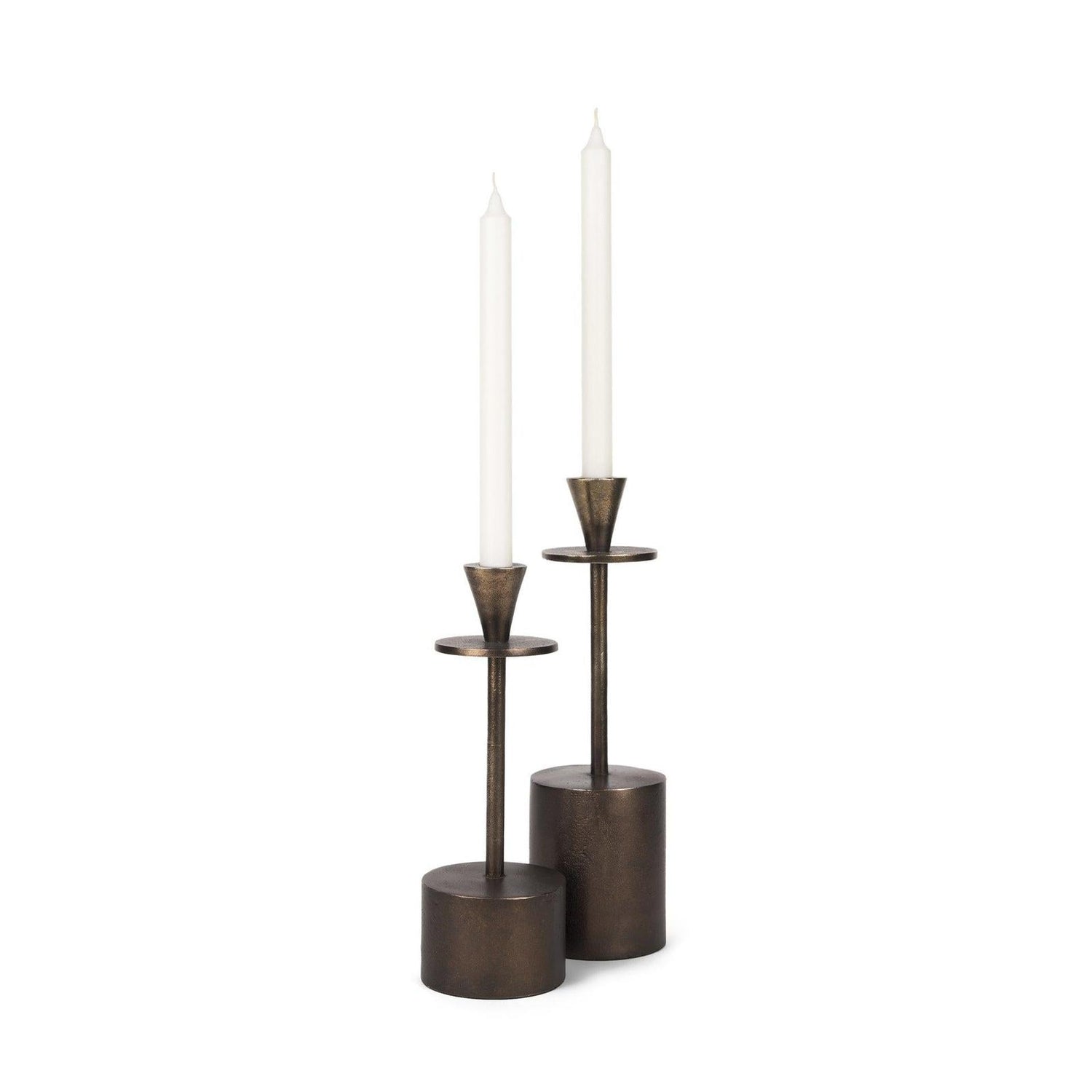 Mercana Petria Textured Metal Taper Candle Holders