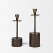 Mercana Petria Textured Metal Taper Candle Holders