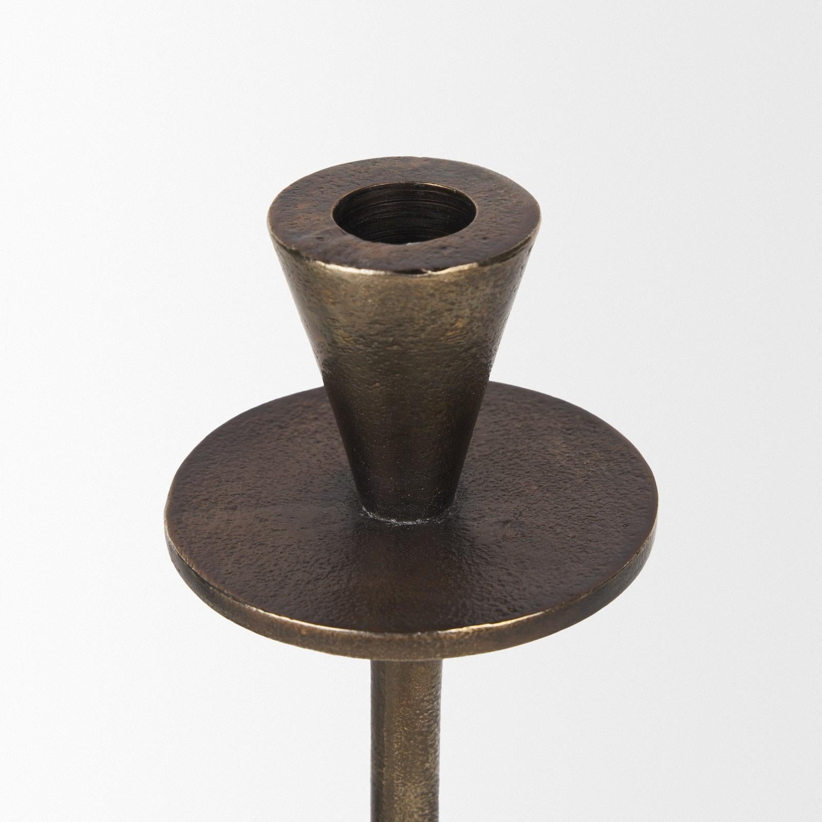 Mercana Petria Textured Metal Taper Candle Holders
