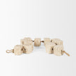 Mercana Mala Beige Paper Mache Cube Garland